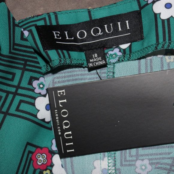 NWT Eloquii Floral Off Shoulder Top Size 18 - Picture 10 of 11